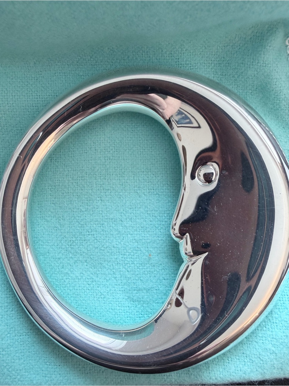 Authentic Tiffany & Co. Sterling 925 Crescent Moon Baby Rattle Heirloom